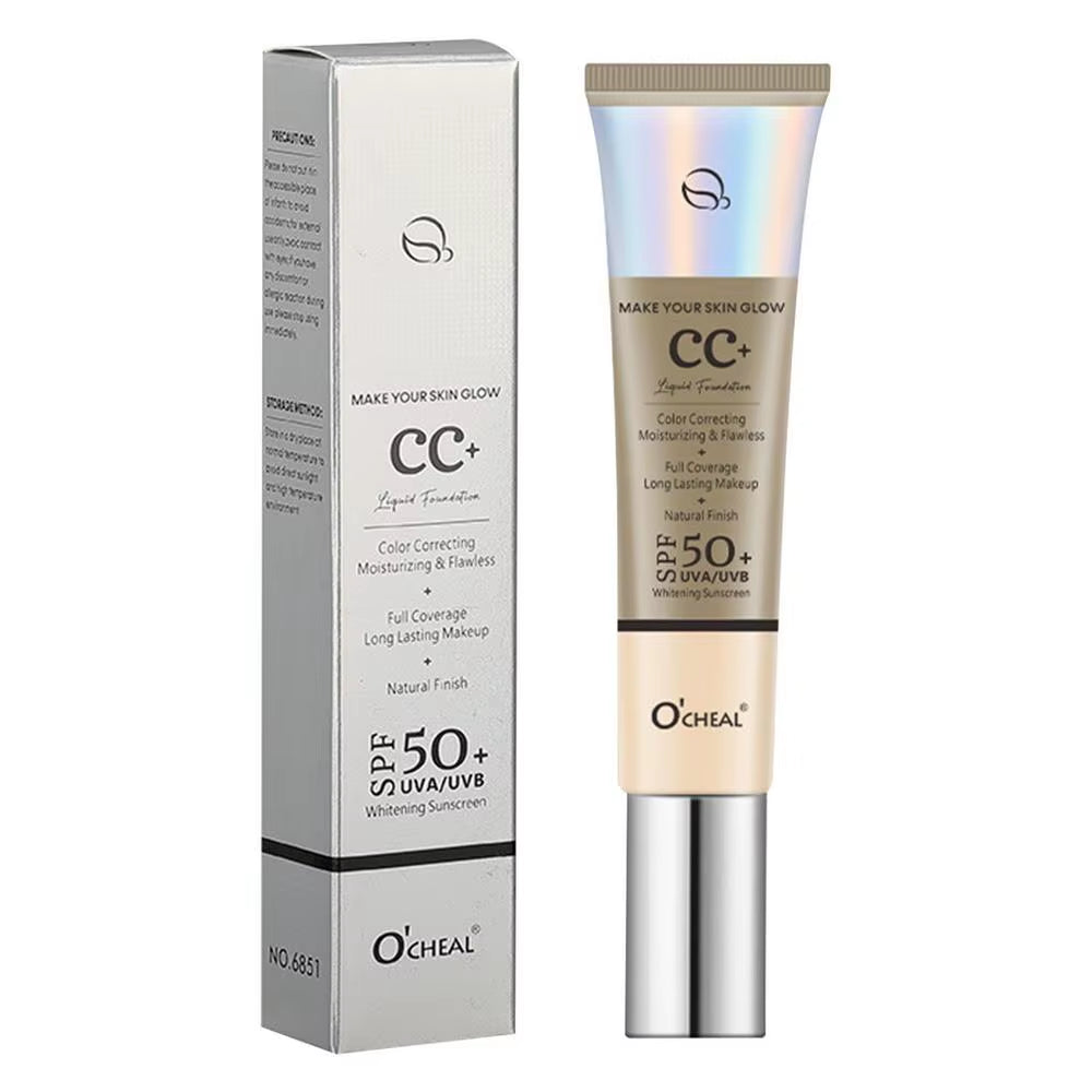 CC Cream with SPF 50 Color Correcting Cream SPF 50 Sunscreen Full Coverage Foundation Lightweight Foundation Moisturizing