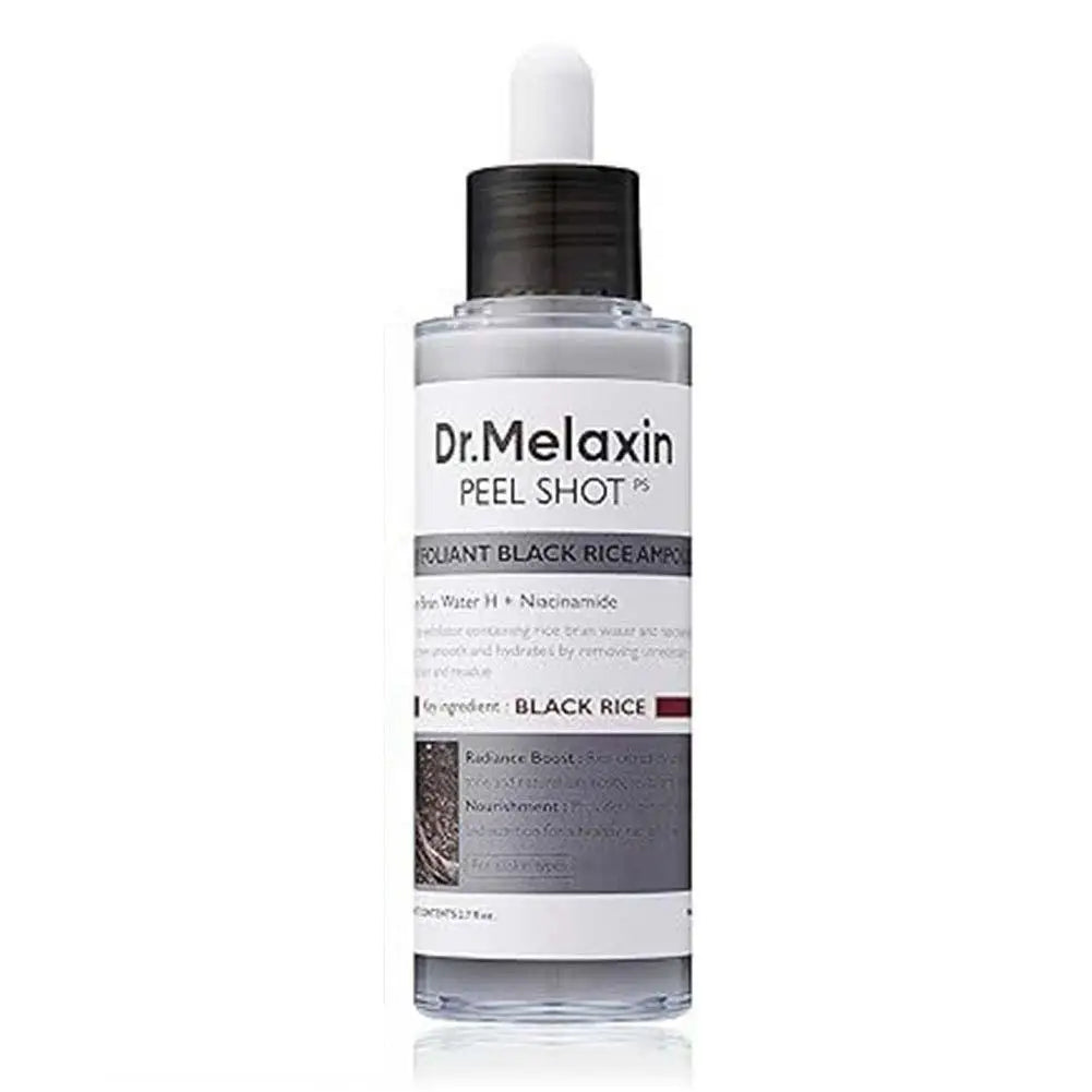 Korean Dr. Melaxin Rice Exfoliating Essence Moisturizing Peel Shot White and Black Soften Serum Gentle Exfoliation Skin Care