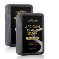 100G AFRICAN BLACK SOAP -  Shea Butter Bar