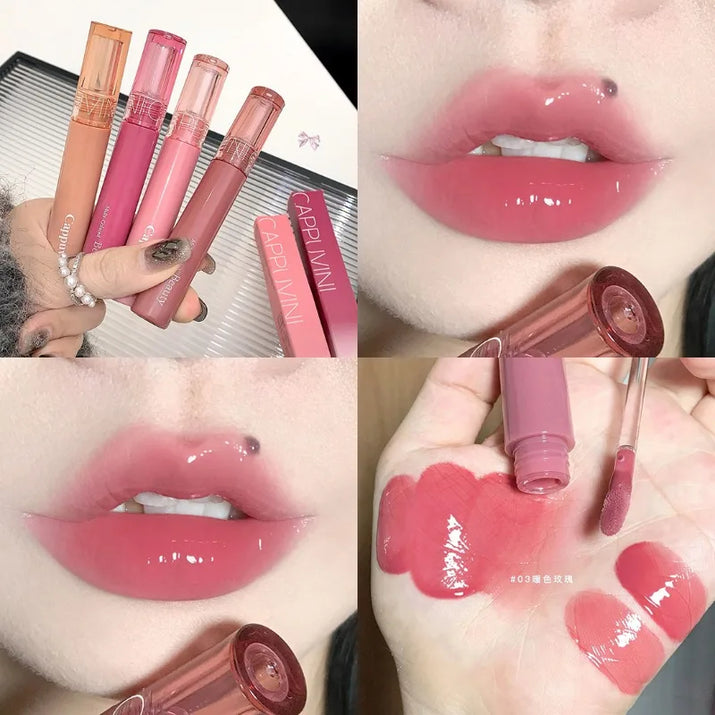 Soft Candy Jelly Mirror Lip Glaze Water Gloss Juice Lip Gloss Long Lasting Moisturizer Water Light Lipstick Waterproof Cosmetics