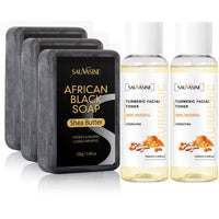 100G AFRICAN BLACK SOAP -  Shea Butter Bar