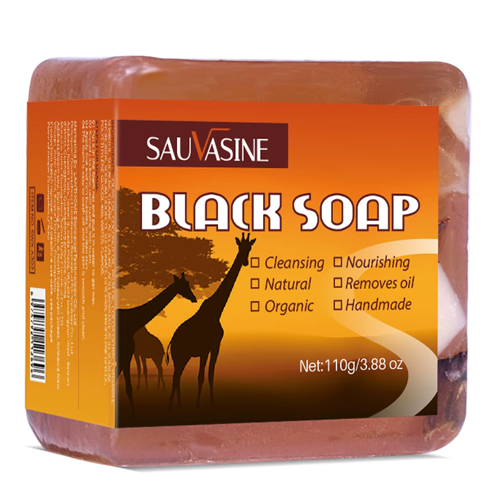 100G AFRICAN BLACK SOAP -  Shea Butter Bar