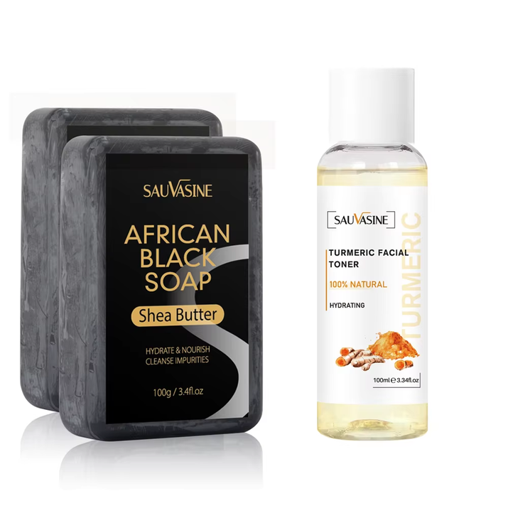 100G AFRICAN BLACK SOAP -  Shea Butter Bar
