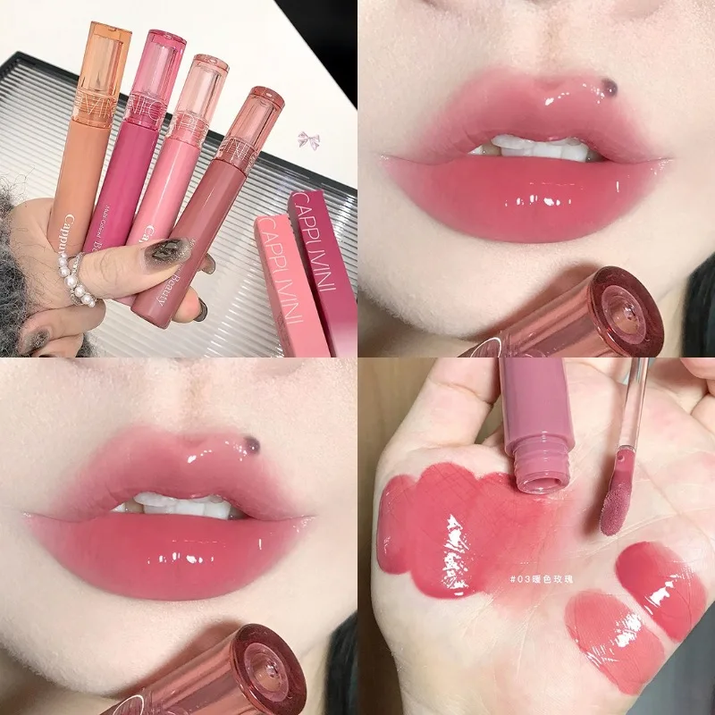 Soft Candy Jelly Mirror Lip Glaze Water Gloss Juice Lip Gloss Long Lasting Moisturizer Water Light Lipstick Waterproof Cosmetics