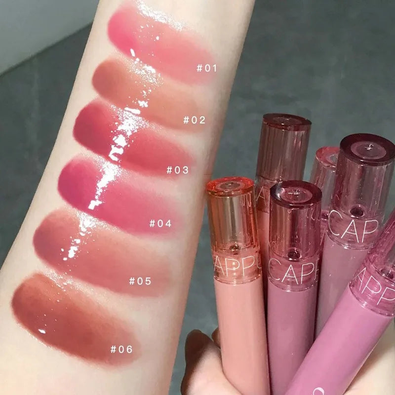 Soft Candy Jelly Mirror Lip Glaze Water Gloss Juice Lip Gloss Long Lasting Moisturizer Water Light Lipstick Waterproof Cosmetics