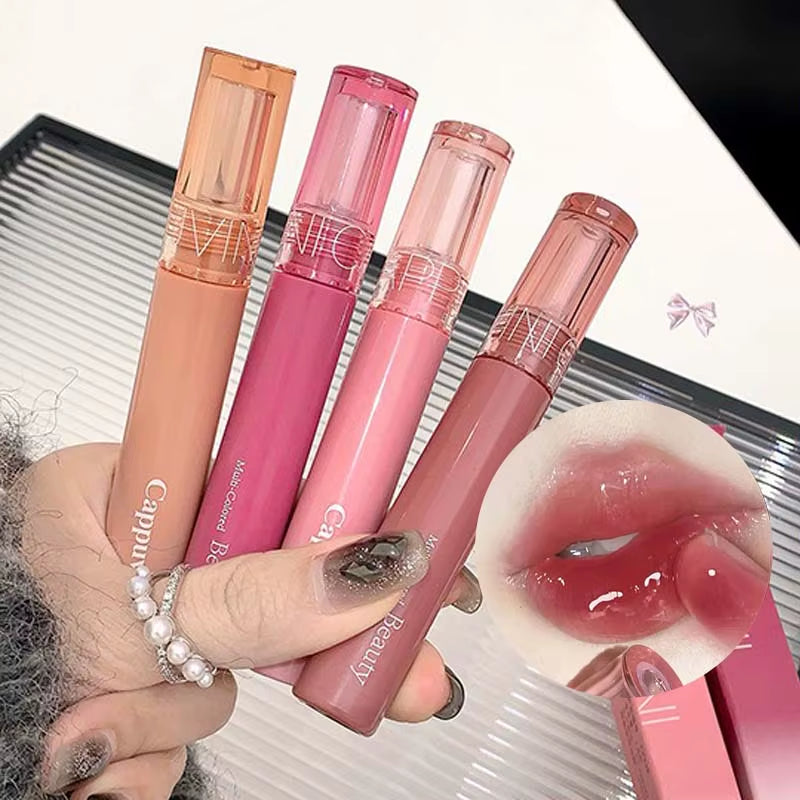 Soft Candy Jelly Mirror Lip Glaze Water Gloss Juice Lip Gloss Long Lasting Moisturizer Water Light Lipstick Waterproof Cosmetics