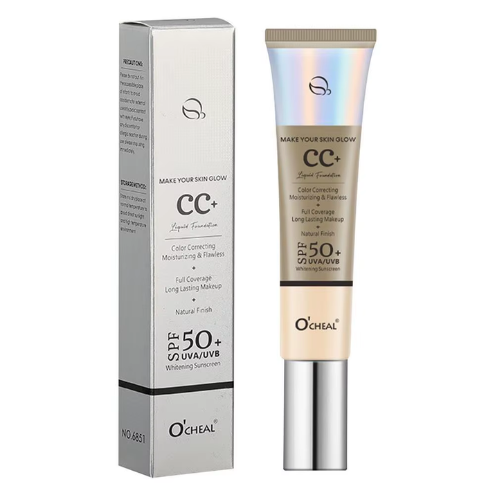 CC Cream with SPF 50 Color Correcting Cream SPF 50 Sunscreen Full Coverage Foundation Lightweight Foundation Moisturizing