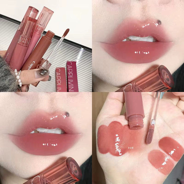 Soft Candy Jelly Mirror Lip Glaze Water Gloss Juice Lip Gloss Long Lasting Moisturizer Water Light Lipstick Waterproof Cosmetics