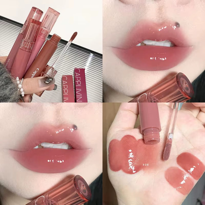 Soft Candy Jelly Mirror Lip Glaze Water Gloss Juice Lip Gloss Long Lasting Moisturizer Water Light Lipstick Waterproof Cosmetics