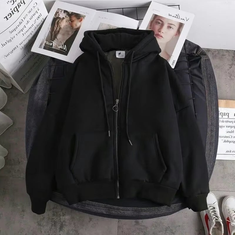 Trendy Brand Men'S Hooded Cardigan Sweatshirt Loose Fit Casual Jacket for Spring and Autumn Stylish Casual Clothing