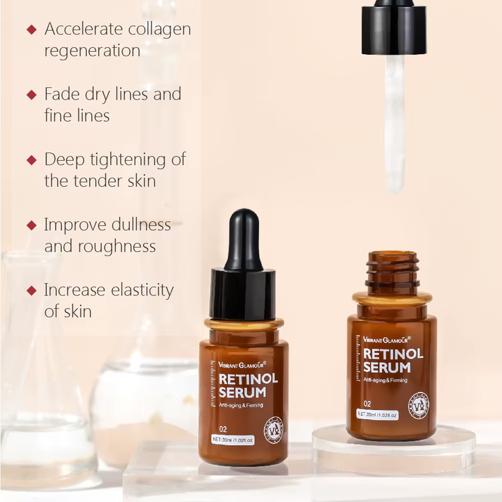 Retinol Face Cream and Eye Serum 2 Pcs/Set Anti Wrinkling