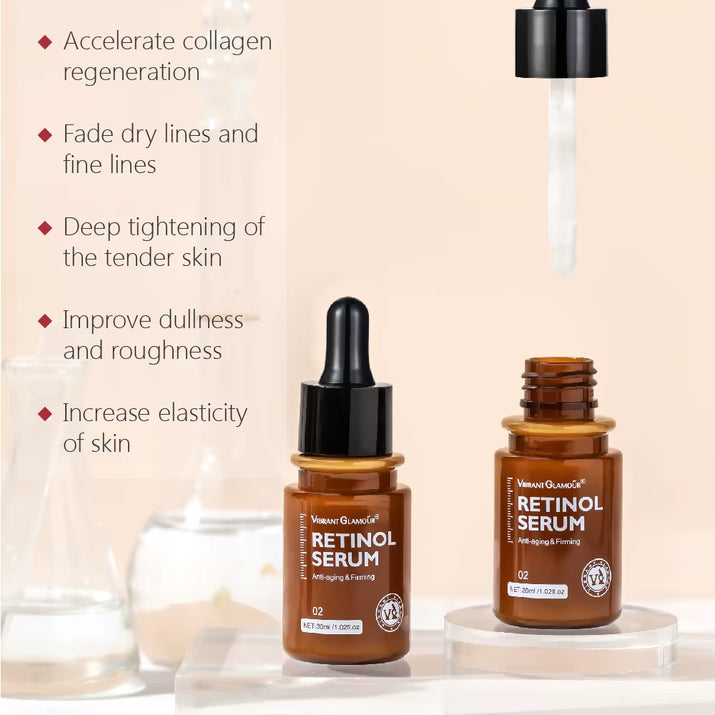 Retinol Face Cream and Eye Serum 2 Pcs/Set Anti Wrinkling