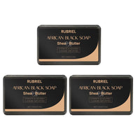 100G AFRICAN BLACK SOAP -  Shea Butter Bar