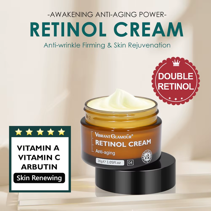 Retinol Face Cream and Eye Serum 2 Pcs/Set Anti Wrinkling
