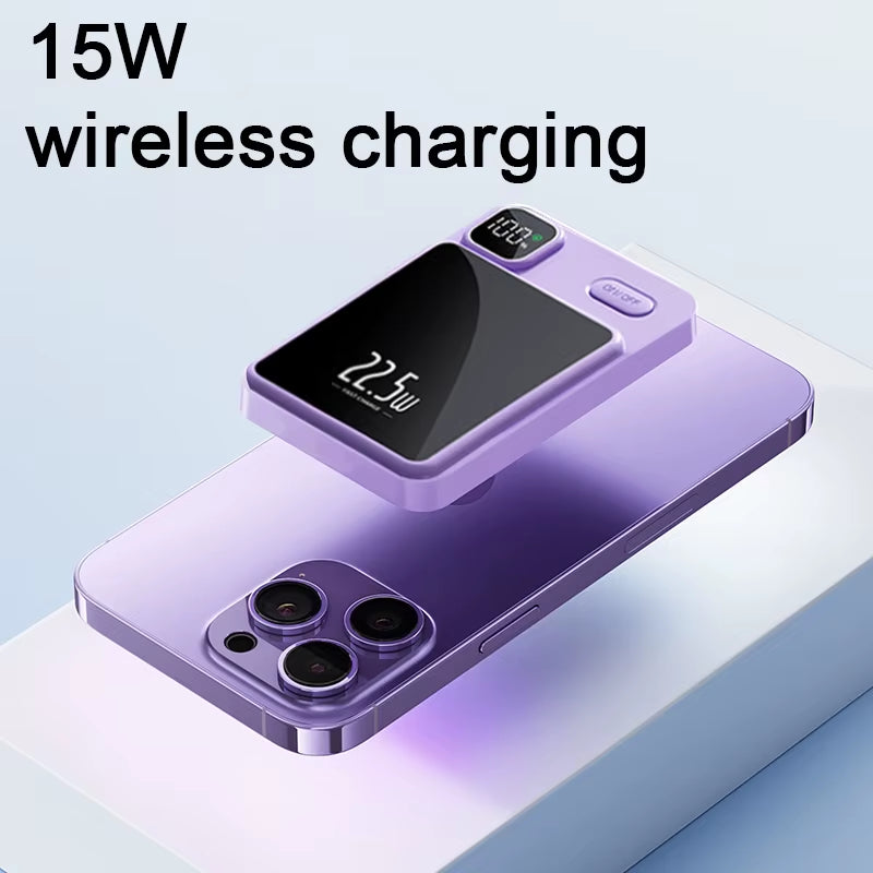 10000Mah Capacity Power Bank Magnetic Wireless 22.5W Ultra Super Fast Charging Magnetic Power Bank for Iphone15 Samsung