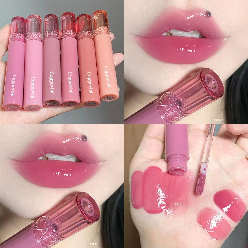 Soft Candy Jelly Mirror Lip Glaze Water Gloss Juice Lip Gloss Long Lasting Moisturizer Water Light Lipstick Waterproof Cosmetics