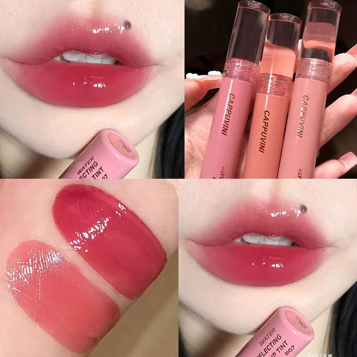 Soft Candy Jelly Mirror Lip Glaze Water Gloss Juice Lip Gloss Long Lasting Moisturizer Water Light Lipstick Waterproof Cosmetics