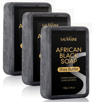 100G AFRICAN BLACK SOAP -  Shea Butter Bar