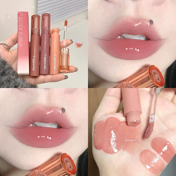 Soft Candy Jelly Mirror Lip Glaze Water Gloss Juice Lip Gloss Long Lasting Moisturizer Water Light Lipstick Waterproof Cosmetics