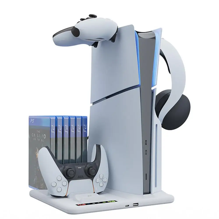 PS5 Slim Vertical Stand Controller Charging Dock